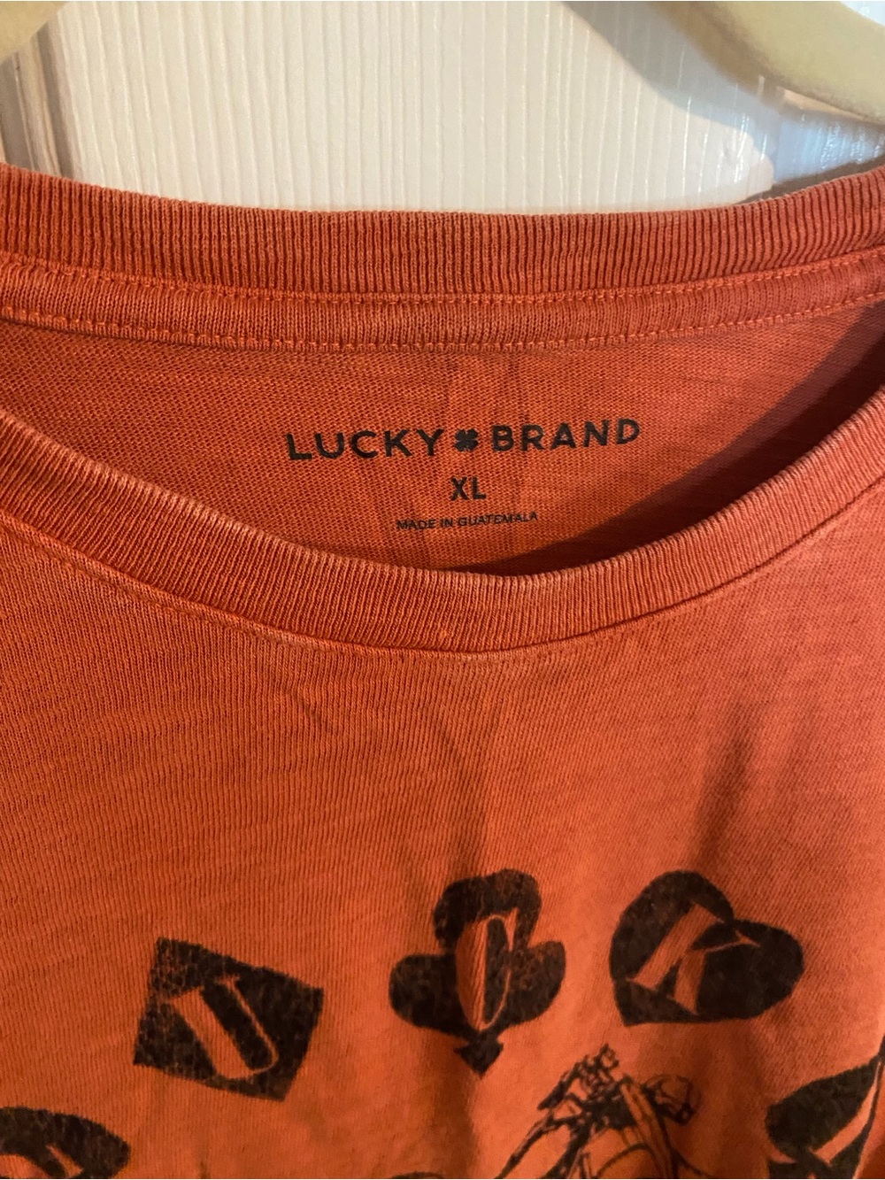 Lucky Brand Orange Short-Sleeve Motorcycle Graphic Tee - Picture 2 of 3
